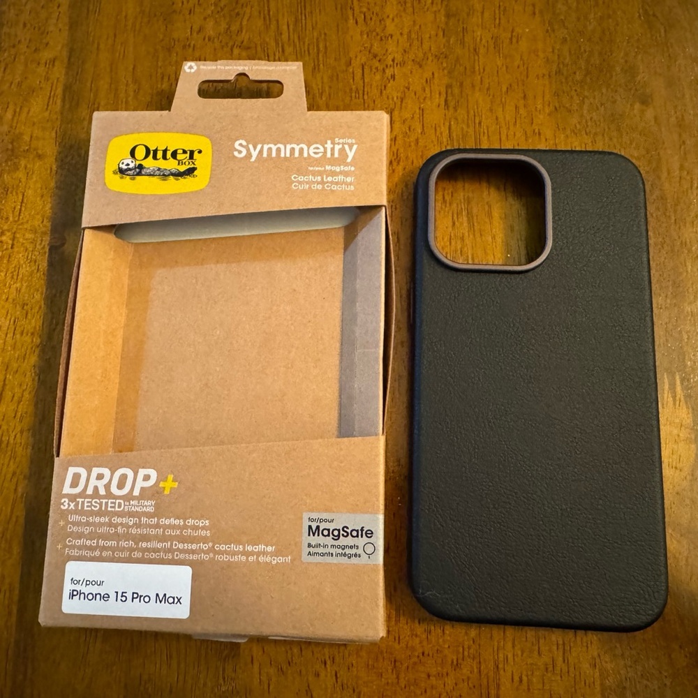OtterBox Symmetry Series Black Case for iPhone 15 Pro Max